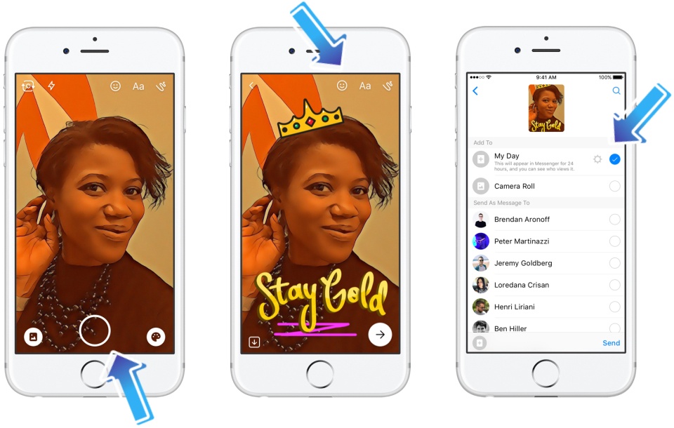 Facebook Stories' photo editing features.