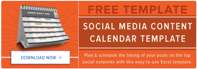 Free Template Social Media Content Calendar