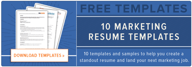 Marketing Resume Templates Download Now