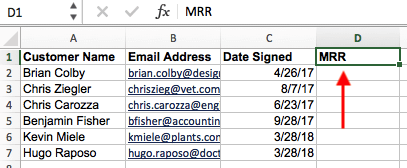 Entering a new column title in Excel in order to use the VLOOKUP function