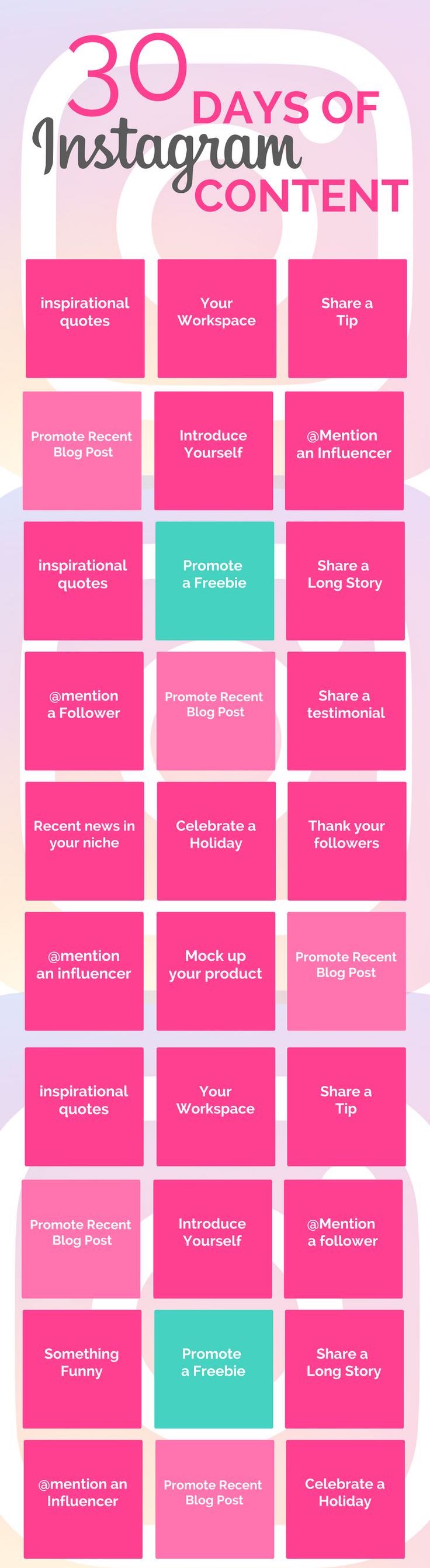 30 Days of Instagram Content